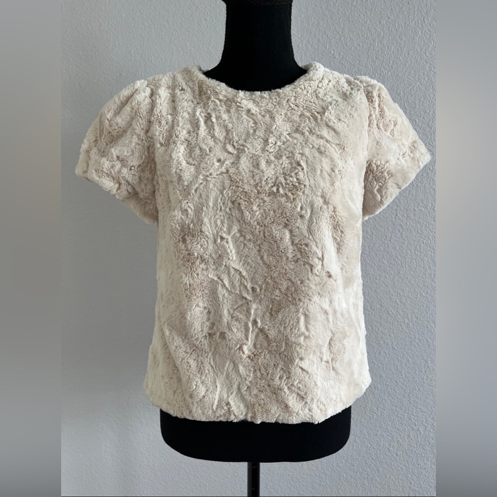 Anthropologie Faux Fur Top